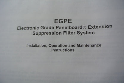 CURRENT TECHNOLOGY 900-0125-011 / EGPE80 PANELBOARD EXTENSION SUPPRESSION FILTER7