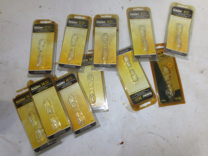 MALIBU LV516, LV 522, LV524, LV528 WEDGE BASE BULBS - NEW SURPLUS - 23 Pcs TOTAL0