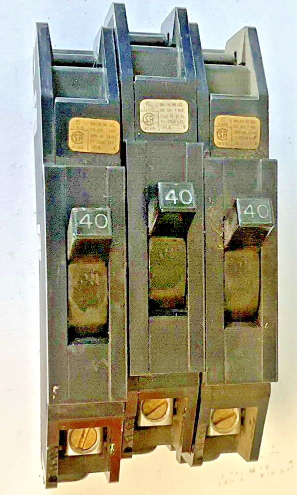 ZINSCO 40A TYPE Q CIRCUIT BREAKER 1POLE 120/240VAC***LOTOF3***1