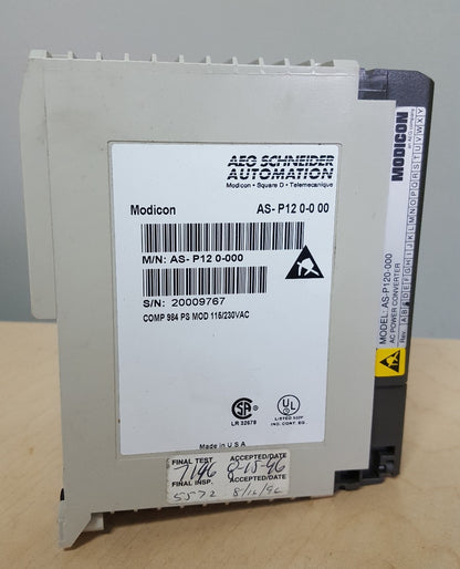  MODICON AS-P120-000 POWER SUPPLY MODULE1