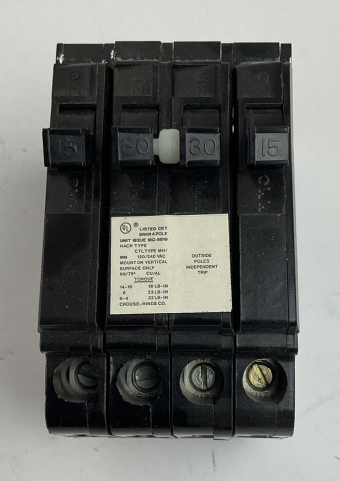 CROUSE-HINDS MP23015 CIRCUIT BREAKER 120/240VAC ***LOTOF5***3