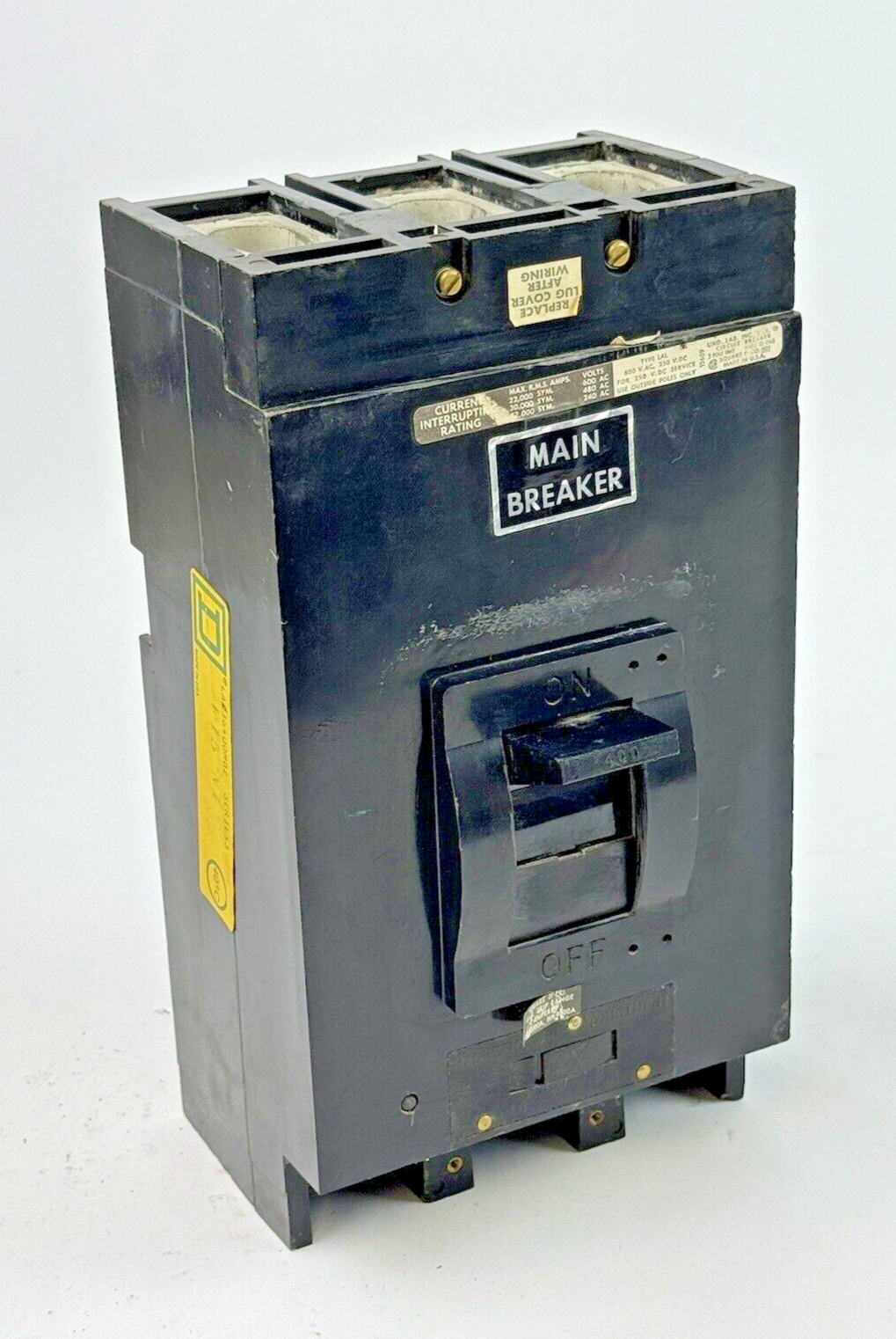 SQUARE D - LAL36400MBZ - MOLDED CASE CIRCUIT BREAKER - 400 AMP, 3 POLE, 600 VAC0