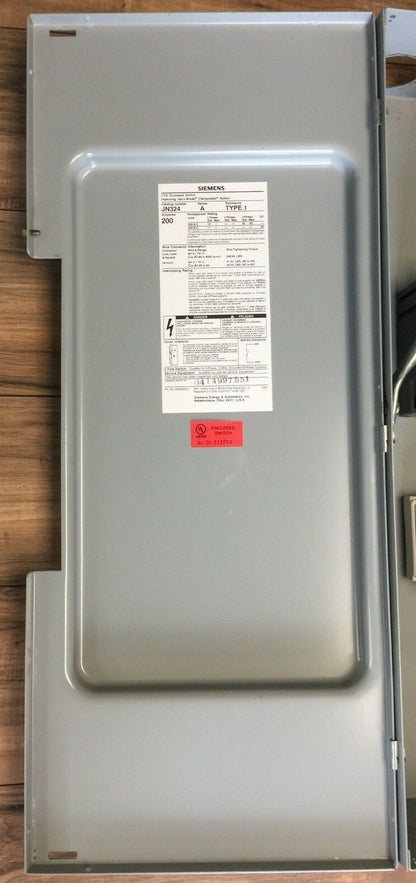 SIEMENS ITE JN324 VACU-BREAK SWITCH WITH CLAMPMATIC CONTACTS SER S 200A 240VAC7