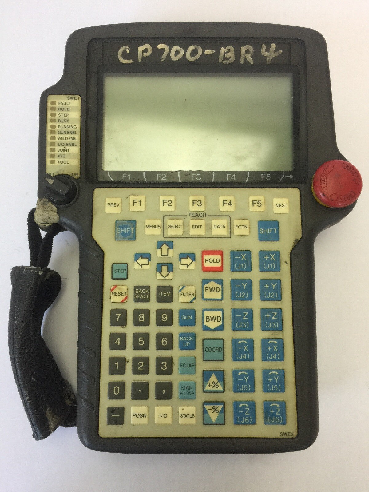 FANUC A05B-2301-C360 TEACH PENDANT PLASTIC HAS CRACKS CRACK/SCRATCH IN GLASS0