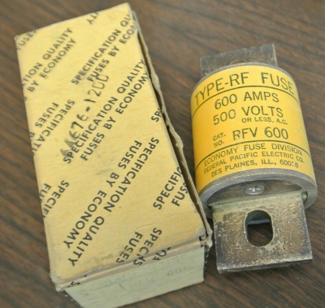 ECONOMY / BRUSH RFV600 RECTIFIER /SEMICONDUCTOR FUSE / 600A / 500V / NEW SURPLUS2