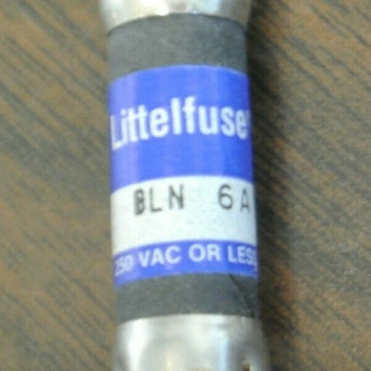 LOT of 5 / LITTELFUSE BLN6 FUSE 6A / 250V / NEW SURPLUS / BLN-61
