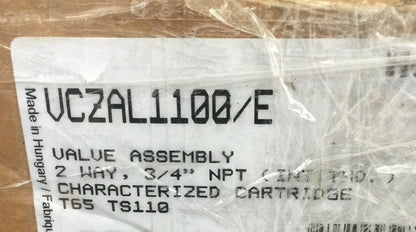HONEYWELL VCZAL1100/E VALVE ASSEMBLY 2 WAY, 3/4" NPT CHARACTERIZED CARTRIDGE T650