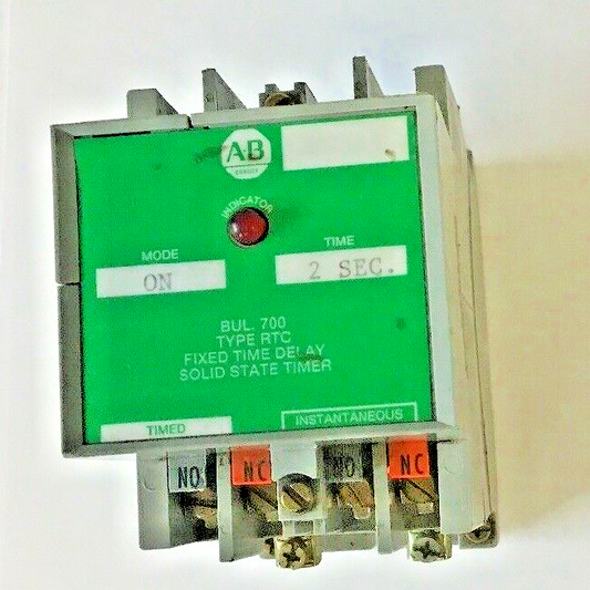 ALLEN BRADLEY 700-RTC33S020U1 SER A FIXED TIME DEL. SOLID STATE TIMER 120VDC/1200