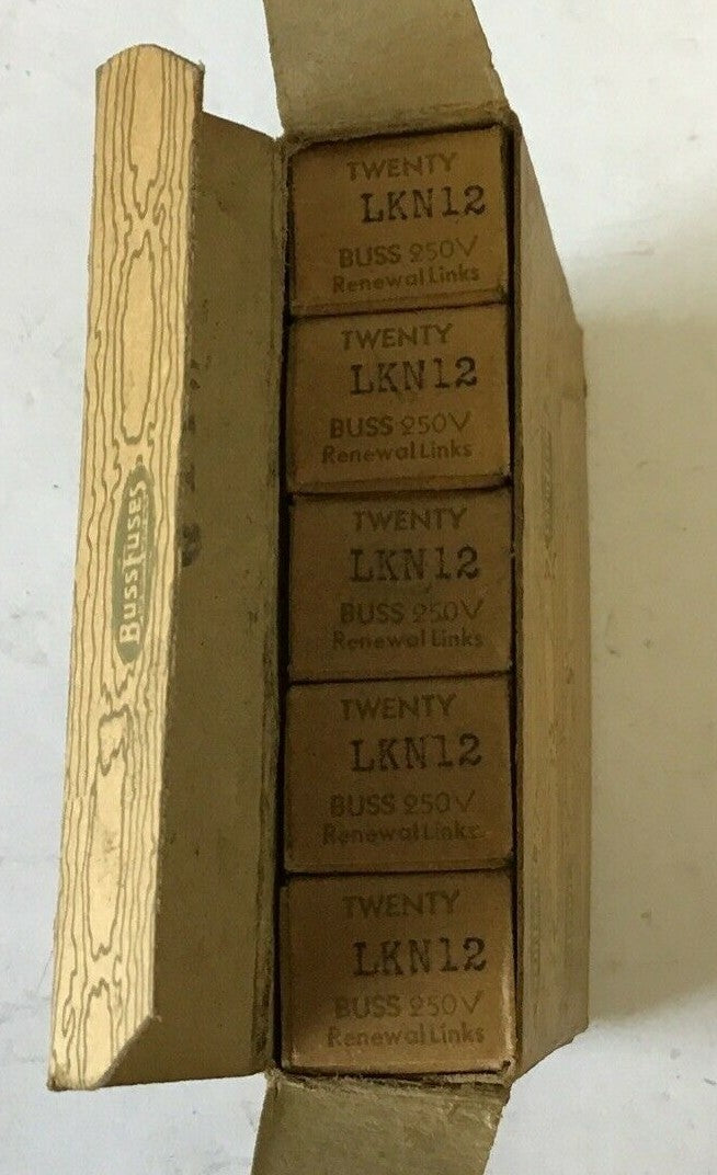 BUSSMANN LKN 12 SUPER-LAG RENEWAL LINKS 250 VOLT ****LOTOF100****0