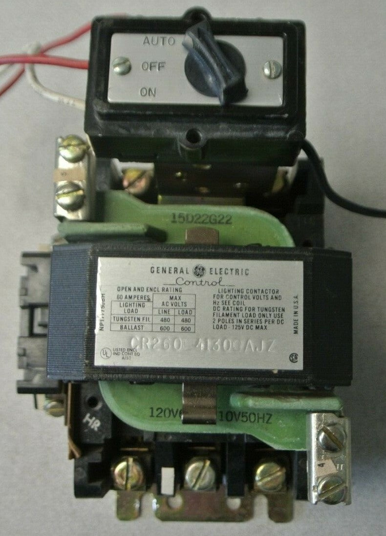 GENERAL ELECTRIC CR260L41300AJZ LIGHTING CONTACTOR / 110-120V COIL2