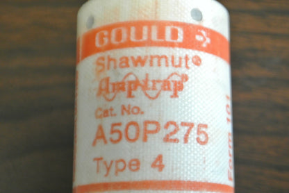 GOULD-SHAWMUT A50P275 TYPE 4 SEMICONDUCTOR FUSE / 275A, 500V ***LOTOF10***2
