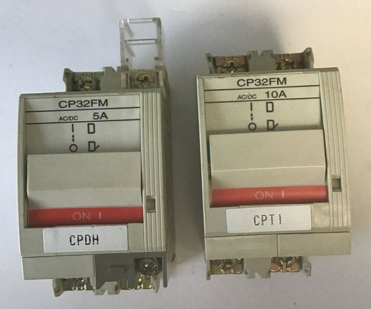 FUJI CP32FM/10 CIRCUIT PROTECTOR 10A 50/60HZ & CP32FM/5W CIR. PROTECTOR 5A 0