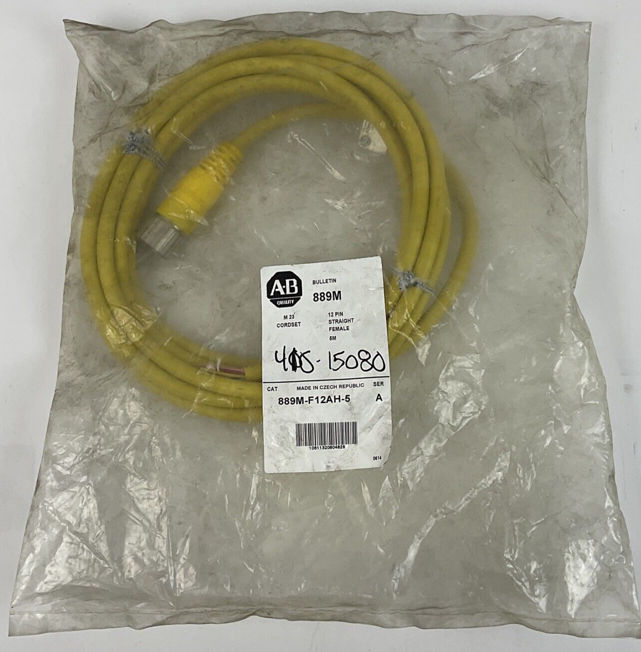 ALLEN BRADLEY 889M-F12AH-5 CORDSET SER.A 250V 8A 12PIN0