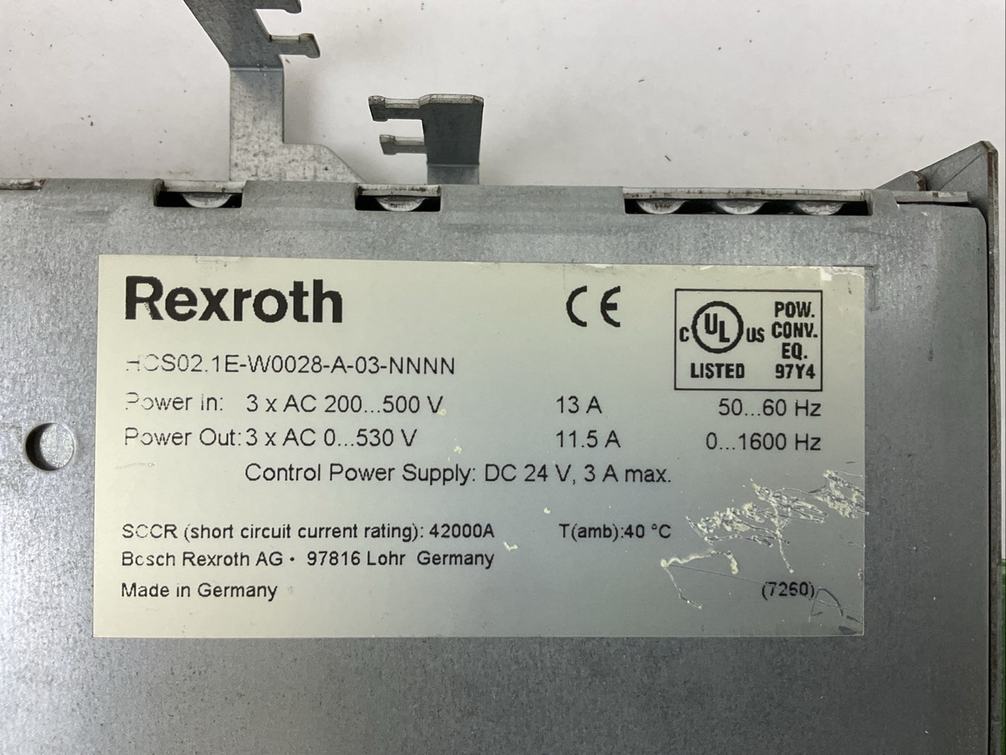 REXROTH CSH01.1C-S3-ENS-NNN-NNN-S2-S-NN-FW HCS02.1E-W0028-A-03-NNNN INDRADRIVE C1