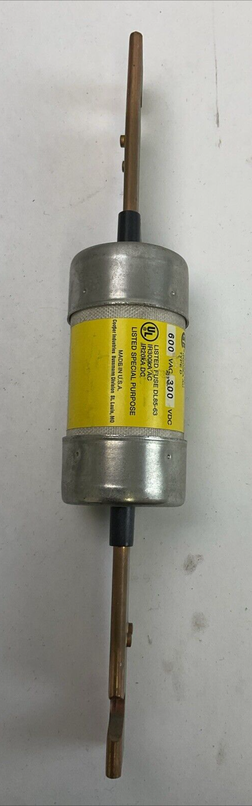BUSSMANN LPS-RK-150SP LOW-PEAK DUAL-ELEMENT TIME DELAY FUSE 600VAC 300VDC 150AMP3