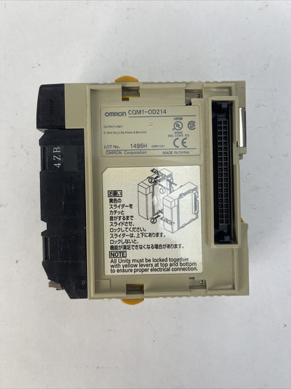 OMRON CQM1-OD214 OUTPUT UNIT 5-24VDC 0.3A/POINT 4.8A/UNIT2