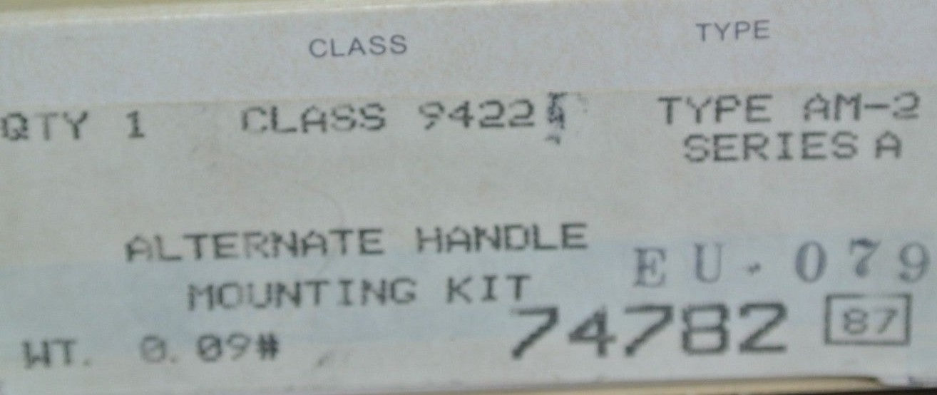 SQUARE D  9422 AM-2, Ser. A - ALTERNATE HANDLE MOUNTING KIT - NEW SURPLUS1