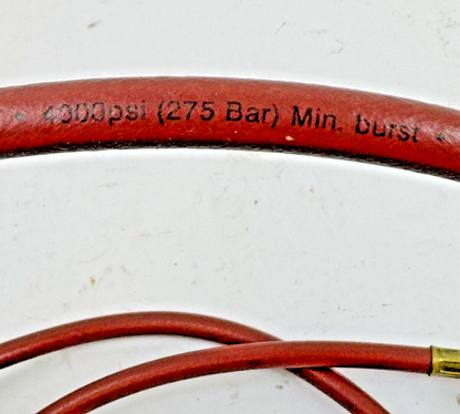 YELLOW JACKET - PLUS II 72" 1/4" CHARGING HOSE - RED - 4000 PSI / 800 PSI6