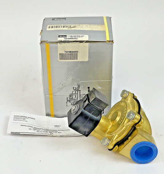 PARKER - 73218BN64N00 - 2-Way Normally Closed, 1" NPT Solenoid Valve0