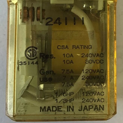 IDEC RH2B-U RELAY DC24V 10A 30VDC 240VAC***LOTOF3***4