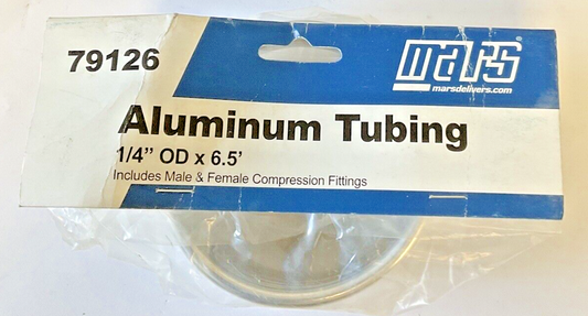 MARS 79126 ALUMINUM TUBING 1/4" X 6.5'0