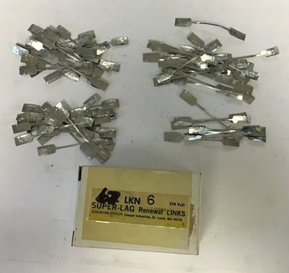 BUSSMANN LKN 6 RENEWAL LINKS SUPER-LAG 250VOLT ***LOTOF67***1