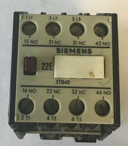 SIEMENS 3TD-1017-0C CONTACTOR 4S 4O 20A 1