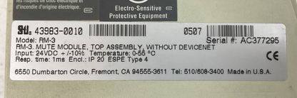 STI 43983-0010 RM-3 MUTE MODULE INPUT 24VDC1