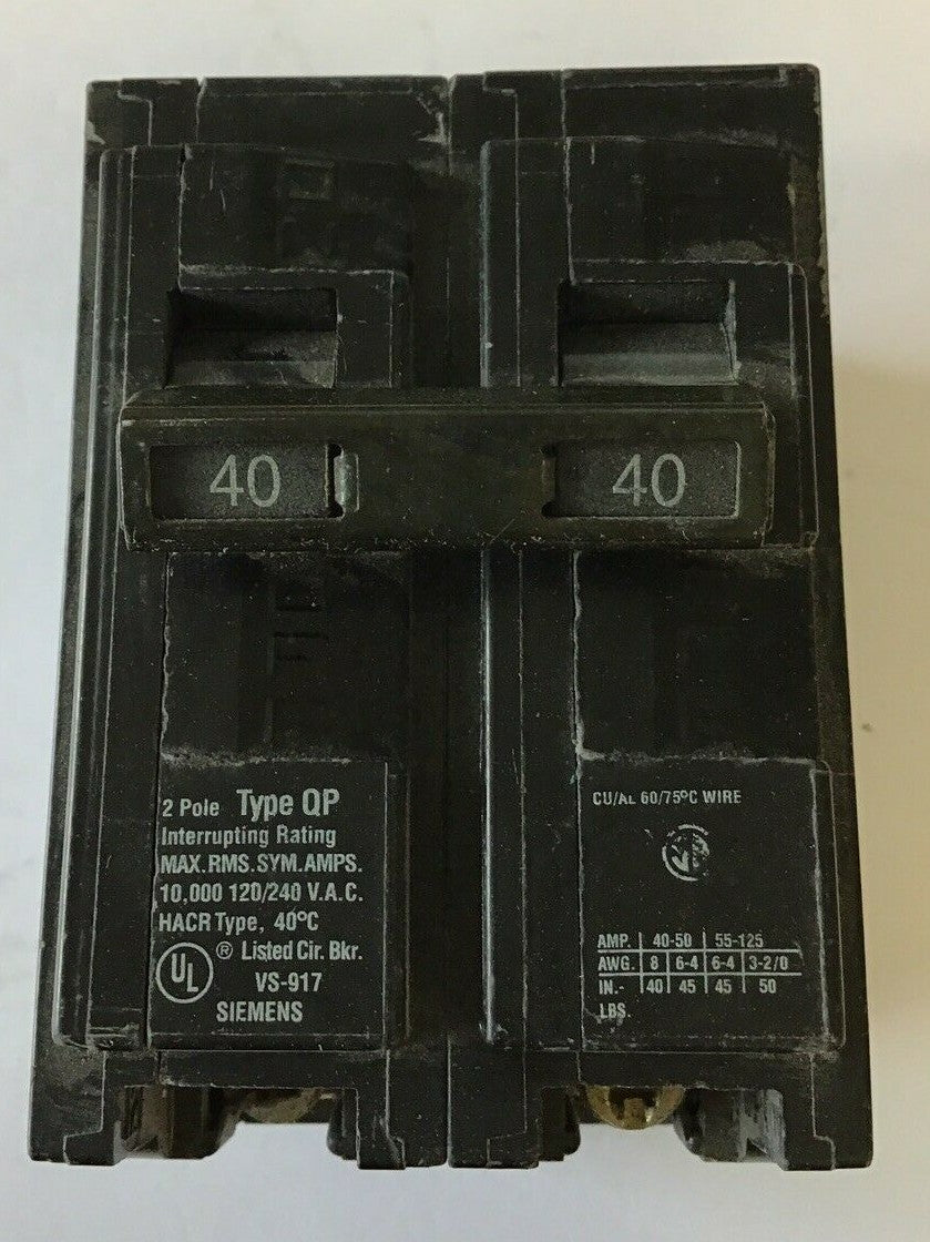 ITE Q240 CIRCUIT BREAKER 2POLE 40A 120/240VAC ***LOTOF2***1