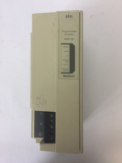 AEG MODICON PC-M984-230 PROGRAMMABLE CONTROLLER 115/220V 50/60HZ 1.5A 0