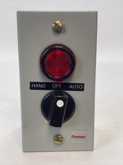 SIEMENS FURNAS 50HA3YC3 CONTROL STATION W/1 PILOT LIGHT & 1 SELECTOR SWITCH2