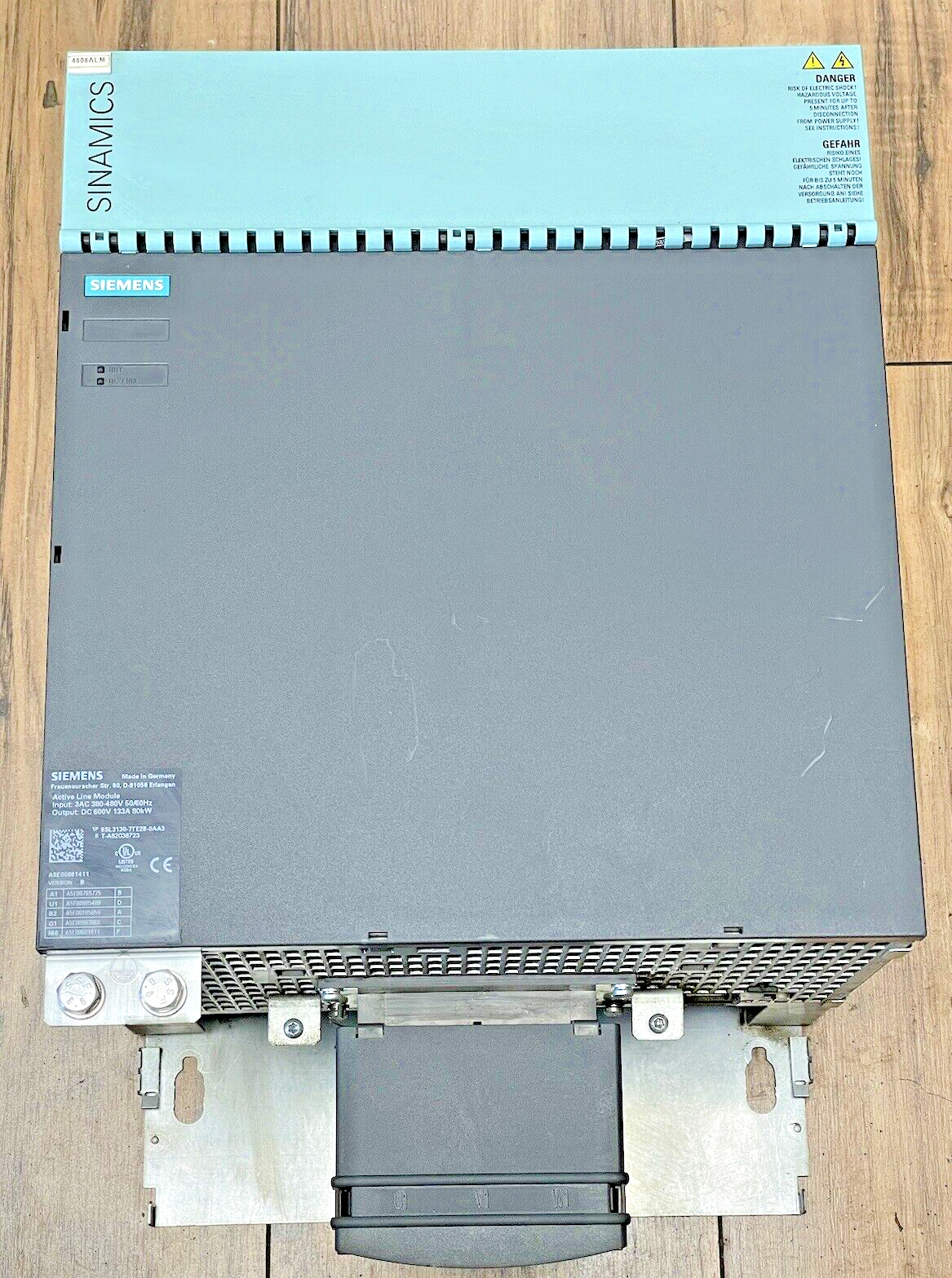 SIEMENS - 6SL3130-7TE28-0AA3 VER. B - ACTIVE LINE MODULE OUTPUT 600VDC 133A 80kW0