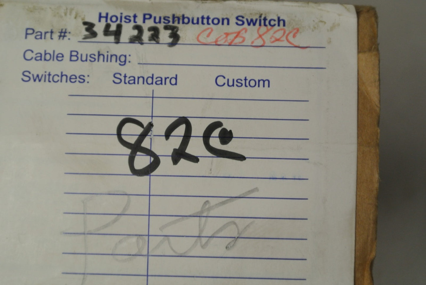 DRIVECON 4-BUTTON PENDANT PARTS / HOIST PUSHBUTTON SWITCH / NO BACK / COB82C ? 7