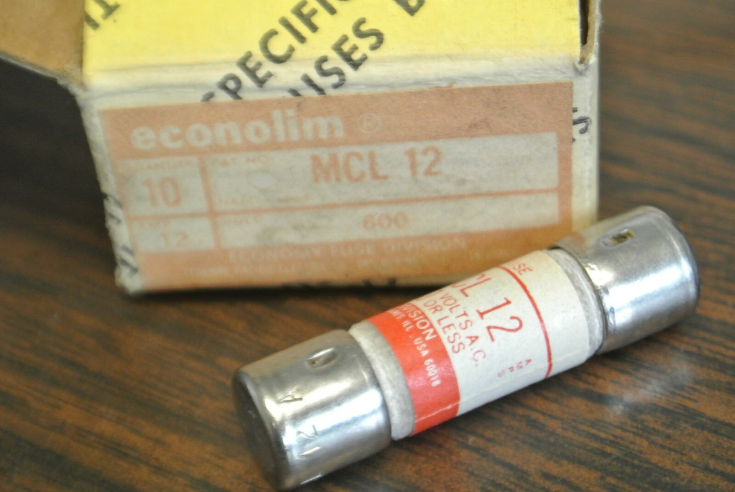 BOX of 10 / ECONOMY / FPE MCL-12 ECONOLIM FUSE / 12A / 600V3
