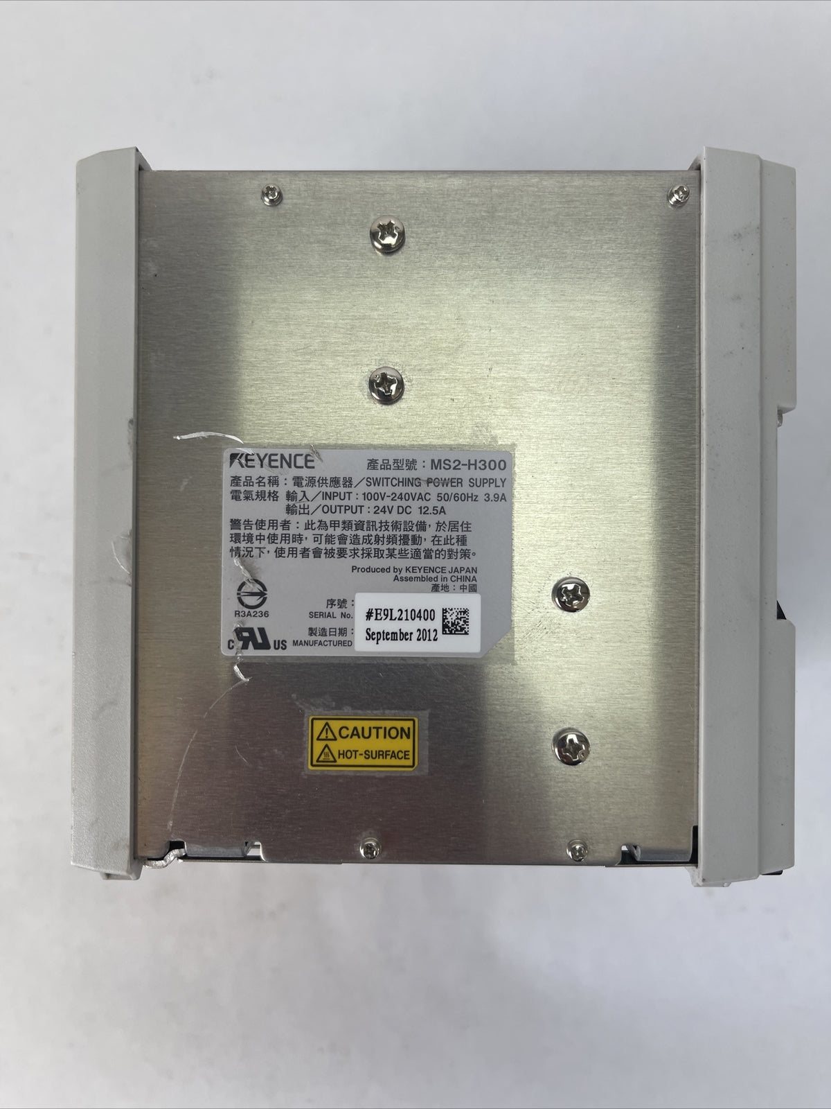 KEYENCE MS2-H300 SWITCHING POWER SUPPLY OUTPUT 24VDC 12.5A INPUT 100-240VAC 3.9A2