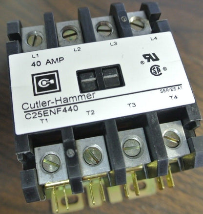 CUTLER-HAMMER C25ENF440 DEFINITE PURPOSE CONTACTOR - 24V COIL, 40A - NEW SURPLUS0