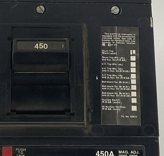 ITE LJ63B450 CIRCUIT BREAKER 450A2