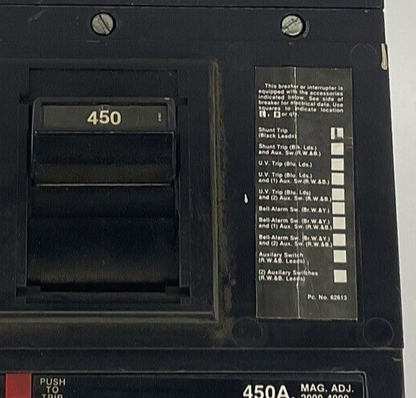 ITE LJ63B450 CIRCUIT BREAKER 450A2
