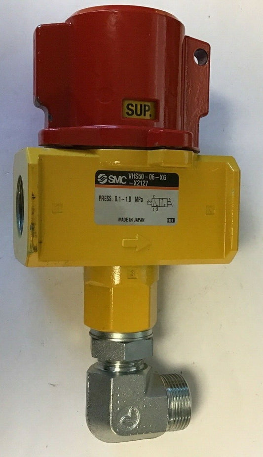 SMC VHS50-06-XG-X2127 PNEUMATIC LOCKOUT VALVE PRESS. 0.1-1.0 MPA0