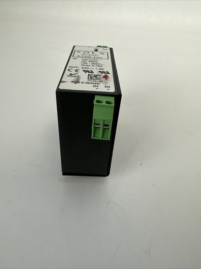 SOLA SCP30 S24B-DN POWER SUPPLY OUT 24VDC 1.3A INPUT 100-240VAC 100-353VDC 0.75A1