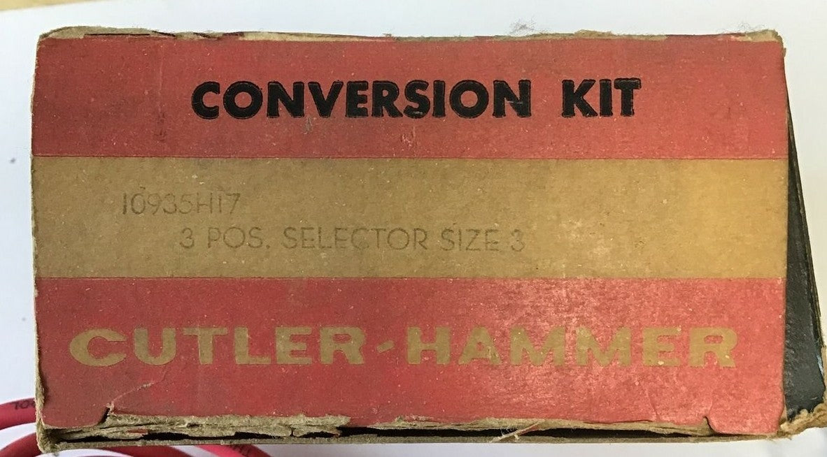 CUTLER HAMMER 10935H17A 3 POSITION SELECTOR SWITCH 1