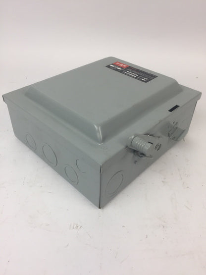 FPE 7632 TYPE LD SAFETY SWITCH 60AMP 250VDC 240VAC 3 POLE 10-15HP 3