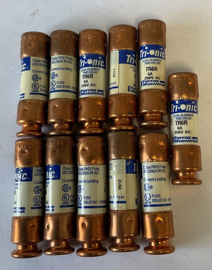 FERRAZ SHAWMUT TR6R 6A FUSE 250VAC ****LOTOF11****0