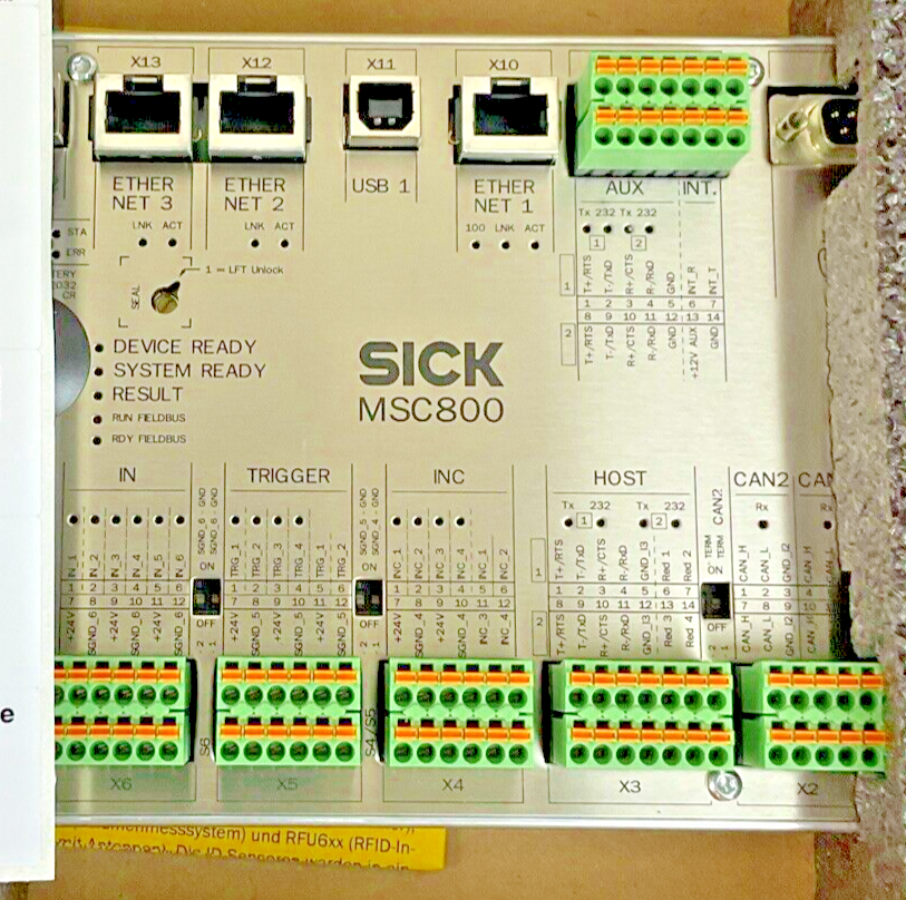 SICK MSC800-0000 MODULAR SYSTEM CONTROLLER V3.65 SOFTWARE ZBS63