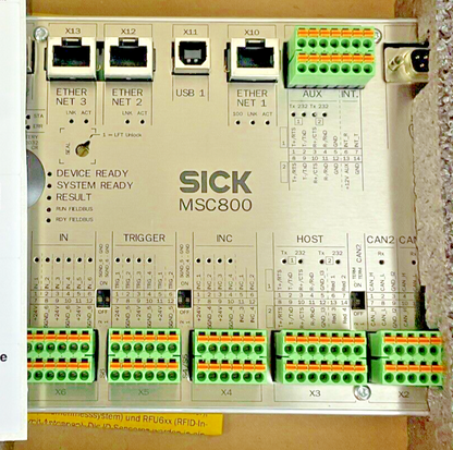 SICK MSC800-0000 MODULAR SYSTEM CONTROLLER V3.65 SOFTWARE ZBS63