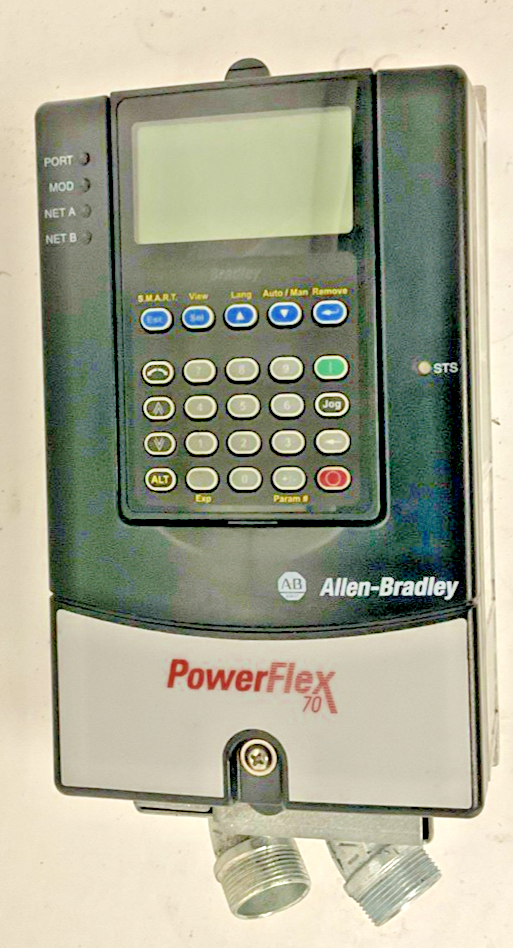 ALLEN BRADLEY 20AD3P4A0AYNNNC0 AC DRIVE POWER FLEX 70 SER A FW 5.001 2HP 3.8A0