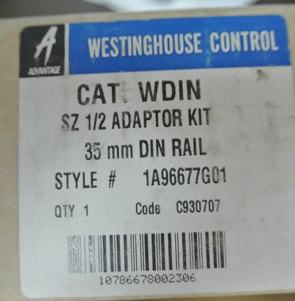 WESTINGHOUSE 1A96677G01 / WDIN SIZE 1/2 ADAPTER KIT 35mm DIN RAIL - NEW SURPLUS1