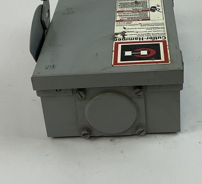 CUTLER HAMMER DG221URB SAFETY SWITCH SER.B TYPE3R 240VAC 2POLE9