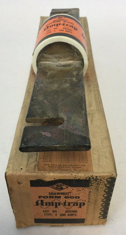 SHAWMUT AMPTRAP A6X600 FUSE 600 AMP 600 VOLTS AC/DC TYPE 4 FORM 6000