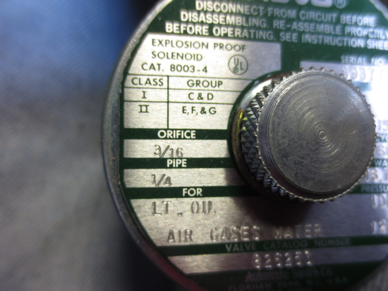 ASCO 826253 SOLENOID VALVE - NEW SURPLUS in BOX2